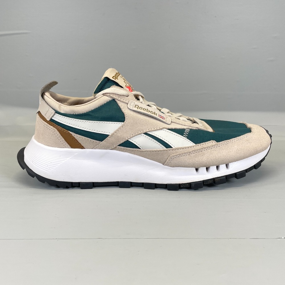Reebok Classic Leather Leagacy Shoes Mens Size 10.5 Beige Suede Retro Sneakers